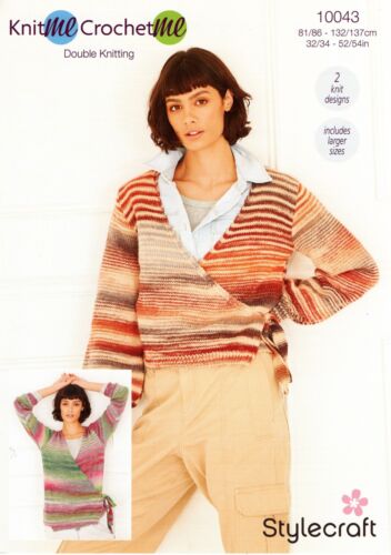 Stylecraft Pattern 10043 Wrap Cardigans in 'Knit me, Crochet me' DK