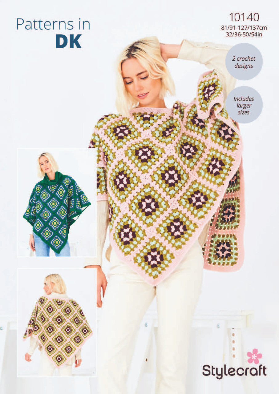 Stylecraft Pattern 10140 Crochet Poncho in Stylecraft Special DK