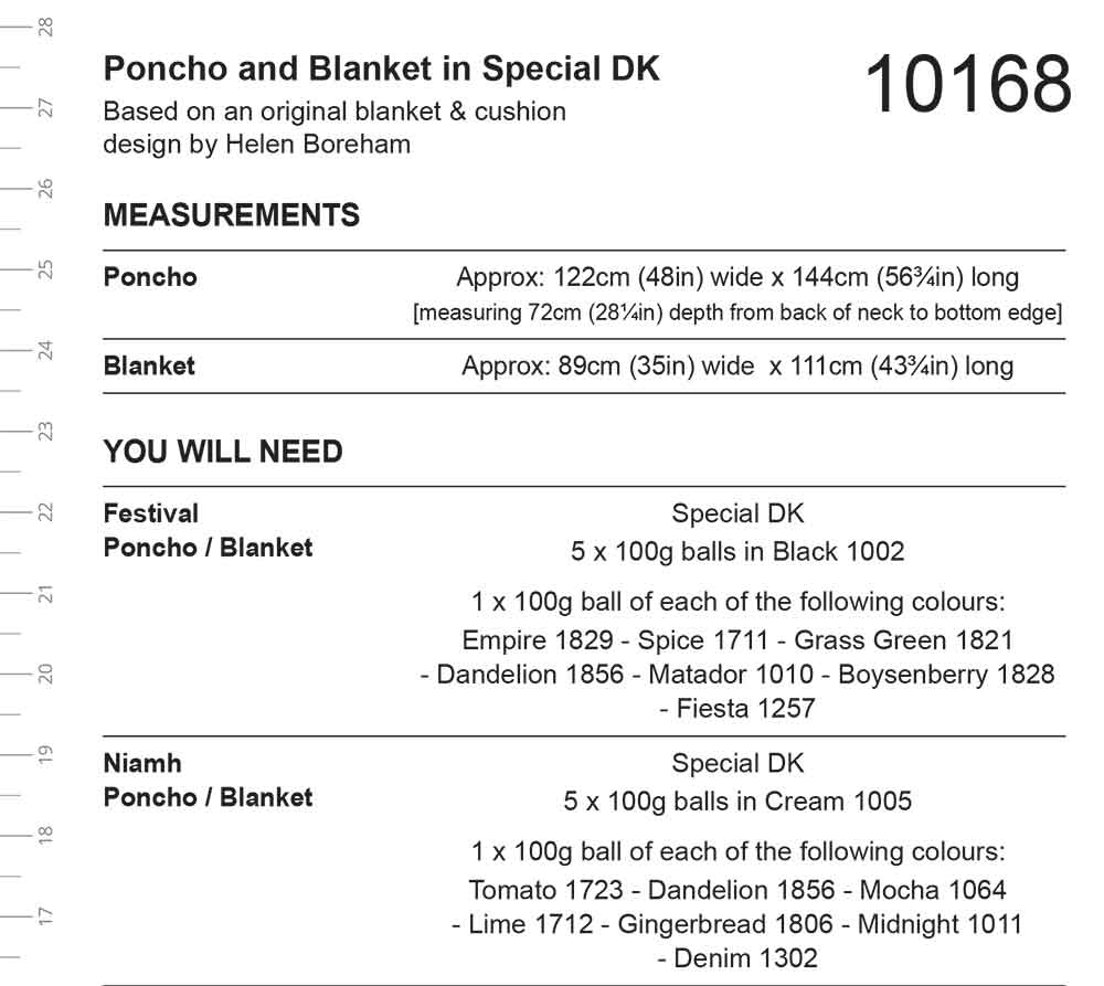 Stylecraft Pattern 10168 Festival Poncho MAL (Make Along) in Special DK