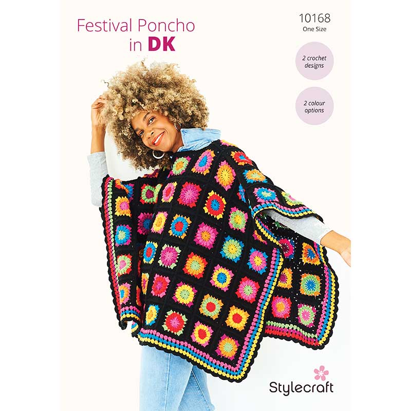 Stylecraft Pattern 10168 Festival Poncho MAL (Make Along) in Special DK