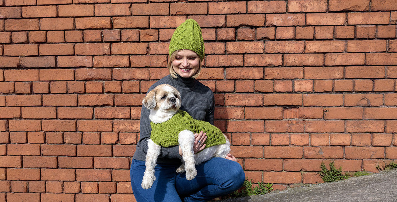 Yarn Vibes 100% Organic Irish Knitting Kit: Madra Dog Jacket