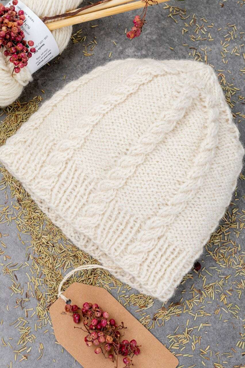 Yarn Vibes -  Cassidy Hat Aran Knitting Pattern Booklet