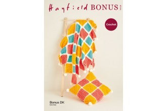 Hayfield Pattern 10120 Crochet Blanket and Cushion