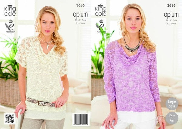 King Cole Pattern 3686 Opium Summer Sweaters