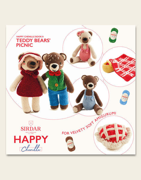 Sirdar Happy Chenille Teddy Bears’ Picnic Book 562