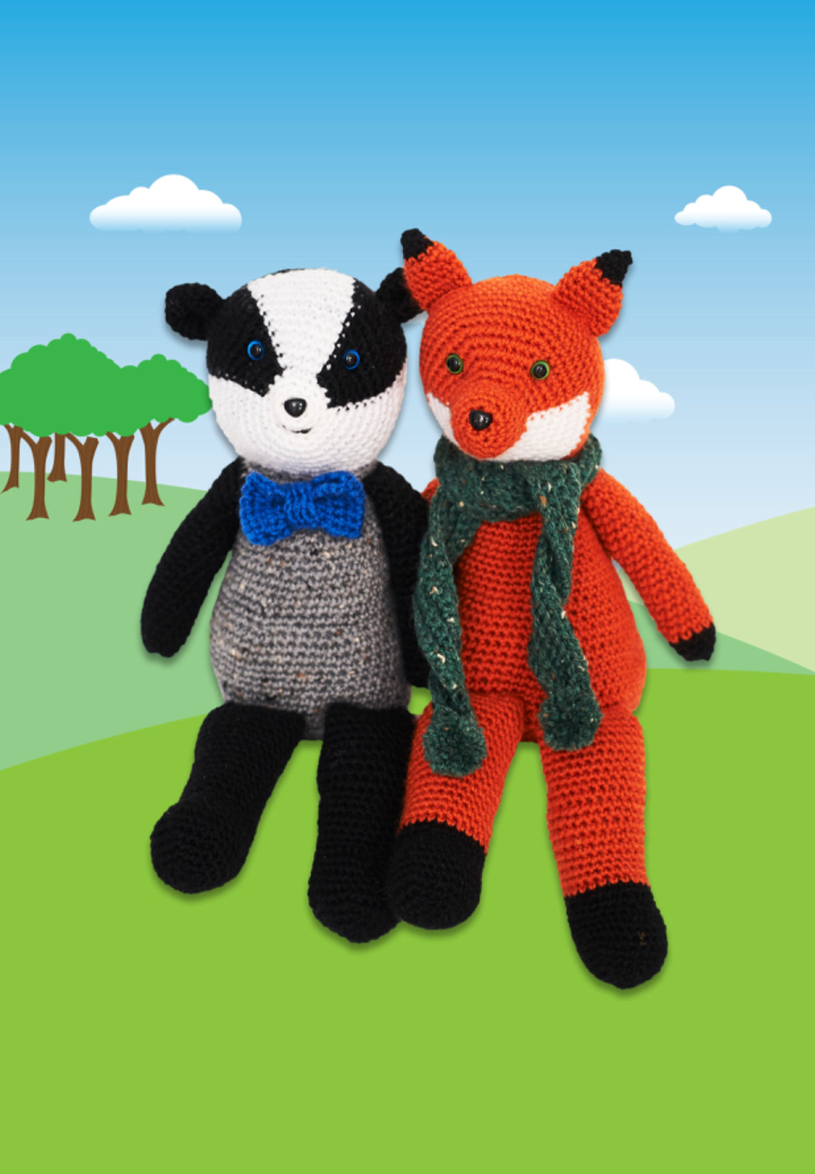 Stylecraft 9665 Crochet Fox and Badger in DK
