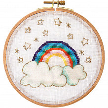 Rico Rainbow picture counted cross stitch embroidery kit