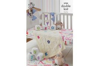King Cole Pattern 3702 Blocks, Bunting and Blanket in Comfort DK