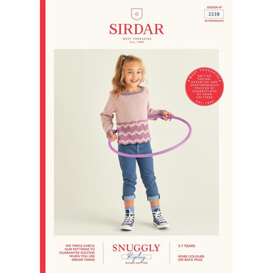 Sirdar 2538 Girls Sweater in Snuggly Replay