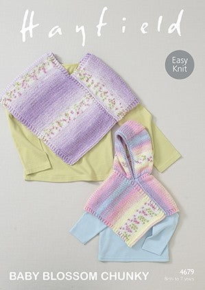 Hayfield Pattern 4679 Ponchos in Baby Blossom Chunky