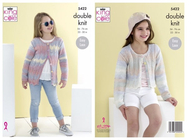 King Cole 5422 Cardigans in Beaches DK