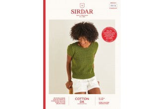 Sirdar 10115 Ladies Top in Cotton DK
