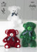 King Cole Pattern #9021 Knit Teddy Bears in Tinsel