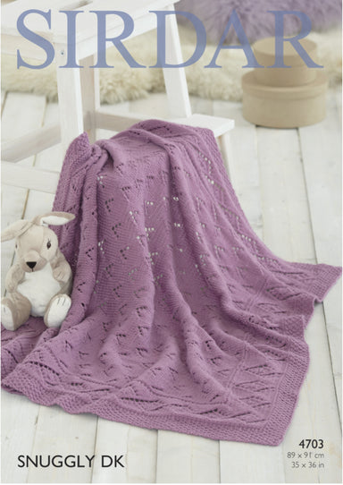 Sirdar 4703 Knitted Blanket in Snuggly DK