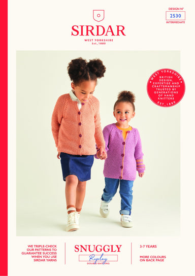 Sirdar 2530 Girl's Cardigans in Snuggly Replay