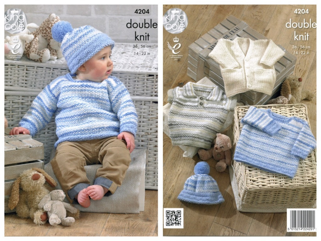 King Cole Pattern 4204 Baby Set in King Cole DK