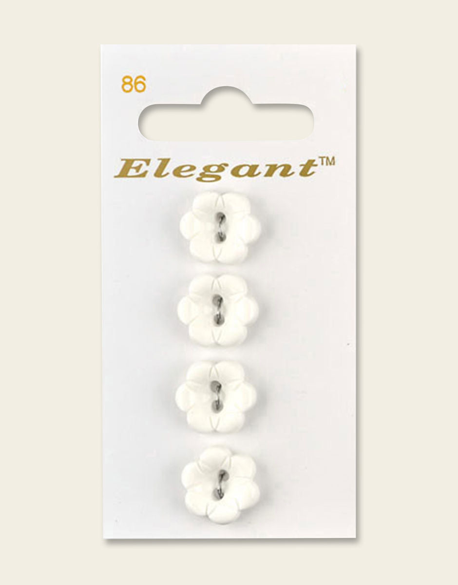 Sirdar Elegant buttons - 86 - White Flower