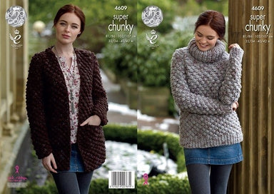 King Cole 4609 Sweater & Coatigan in Big Value Super Chunky Twist