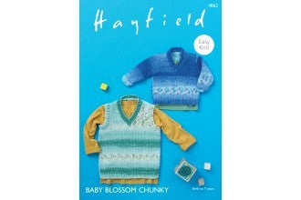 Hayfield 4862 Sweater and Tank in Baby Blossom Chunky