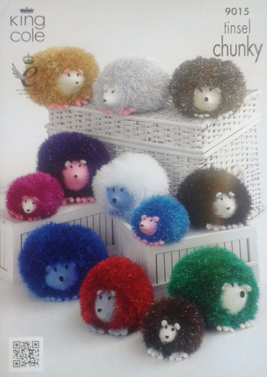 King Cole 9015 Knit Hedgehog Toys in Tinsel