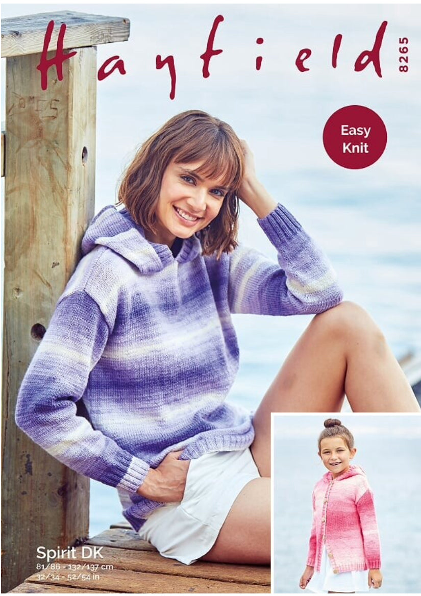 Hayfield 8265 Sweater and Jacket in Spirit DK