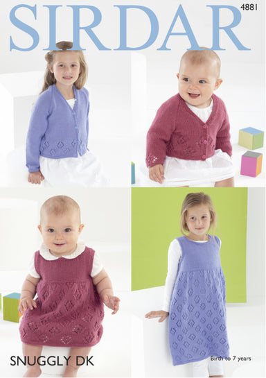 Sirdar 4881 Cardigan and Pinafore in Snuggly DK