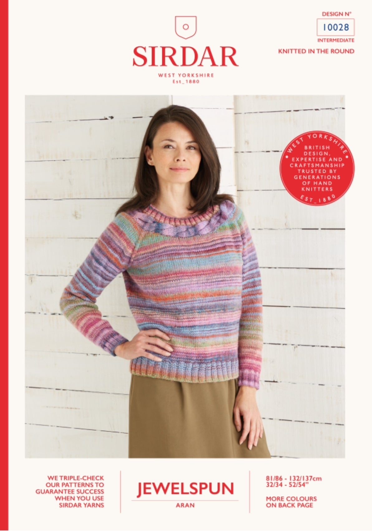 Sirdar 10028 Top Down Sweater in Jewelspun