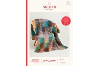 Sirdar 10142 Knitted Domino Blanket in Jewelspun