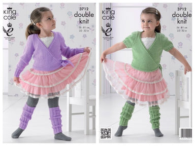 King Cole 3712 Ballet Cardigan and Leg Warmers in Comfort DK