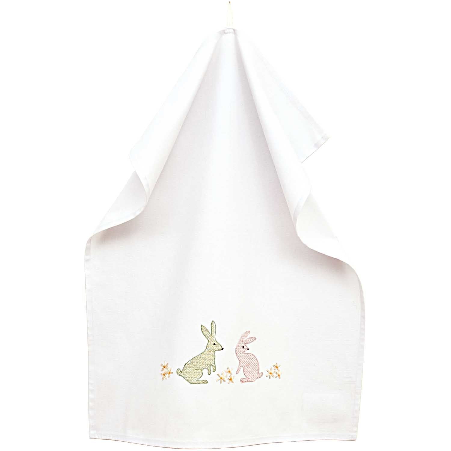 Rico Rabbit Tea Towel Embroidery Kit