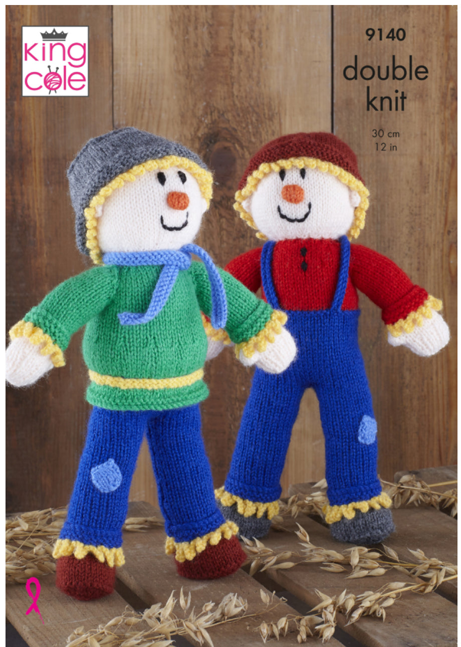 King Cole Pattern 9140 Scarecrows in DK