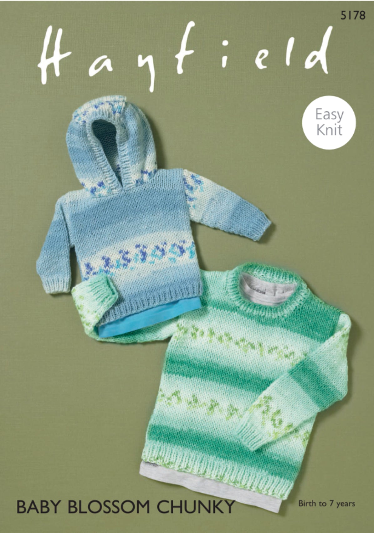 Hayfield 5178 Sweaters in Baby Blossom Chunky
