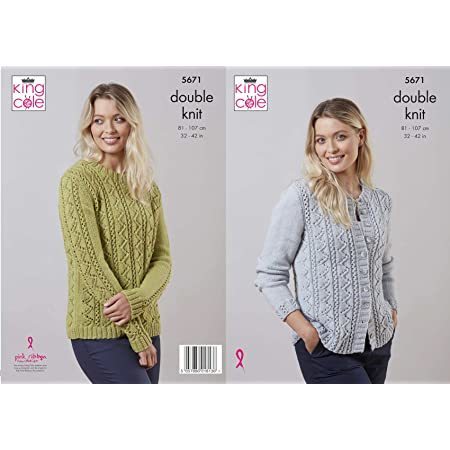 King Cole 5671 Ladies Cardigan and Sweater in DK