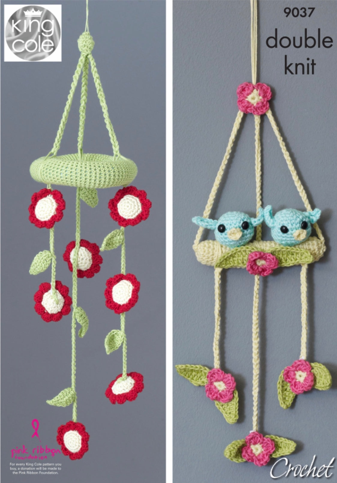 King Cole Pattern 9037 Baby Mobiles in Bamboo Cotton DK