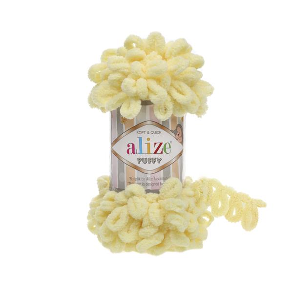 Alize Puffy - Finger Knitting Yarn - Lemon 13
