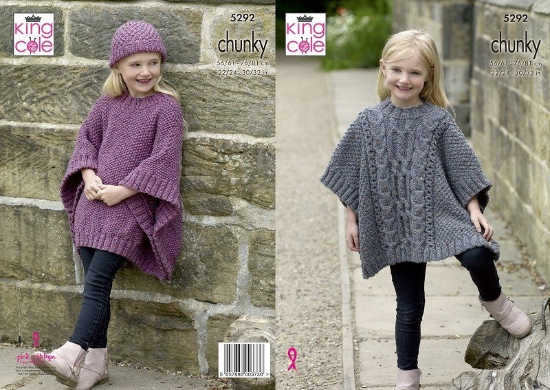 King Cole Pattern 5292 Tabbards & Hat in Chunky Tweed