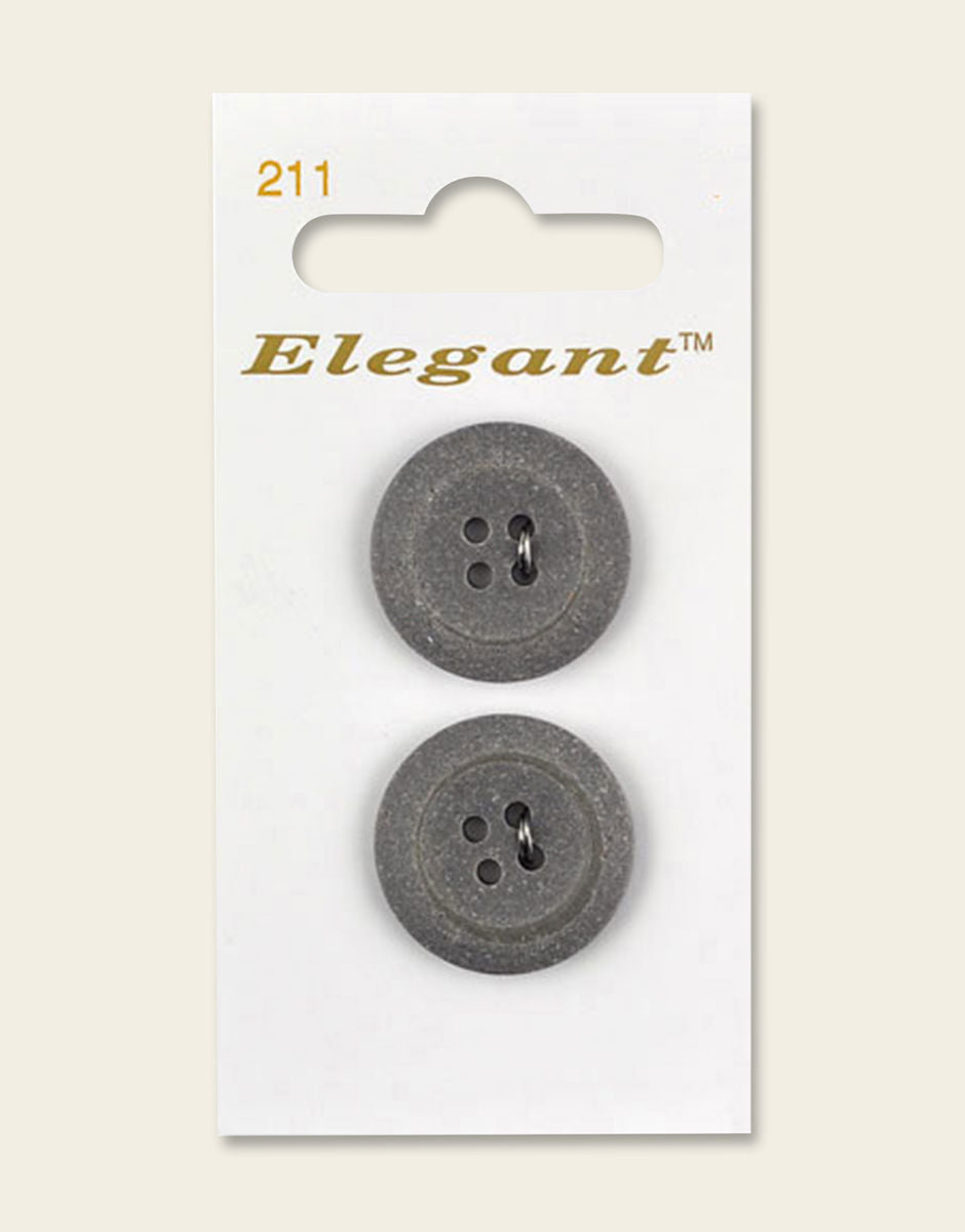 Sirdar Elegant Buttons - 211 - Grey 4-Hole