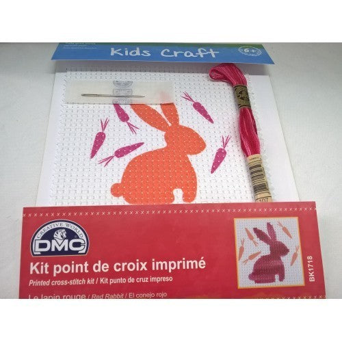 DMC Kids Cross stitch Embroidery Kit - Rabbit