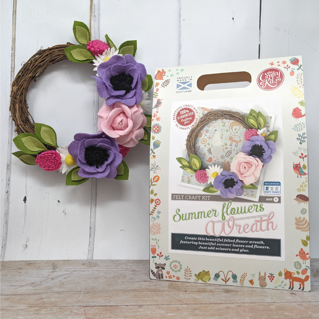 The Crafty Kit Company Summer Flowers Felt Wreath Craft Kit — Marias