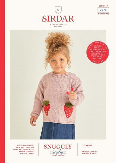 Sirdar 2570 Strawberry Cardigan & Sweater in Snuggly Replay DK