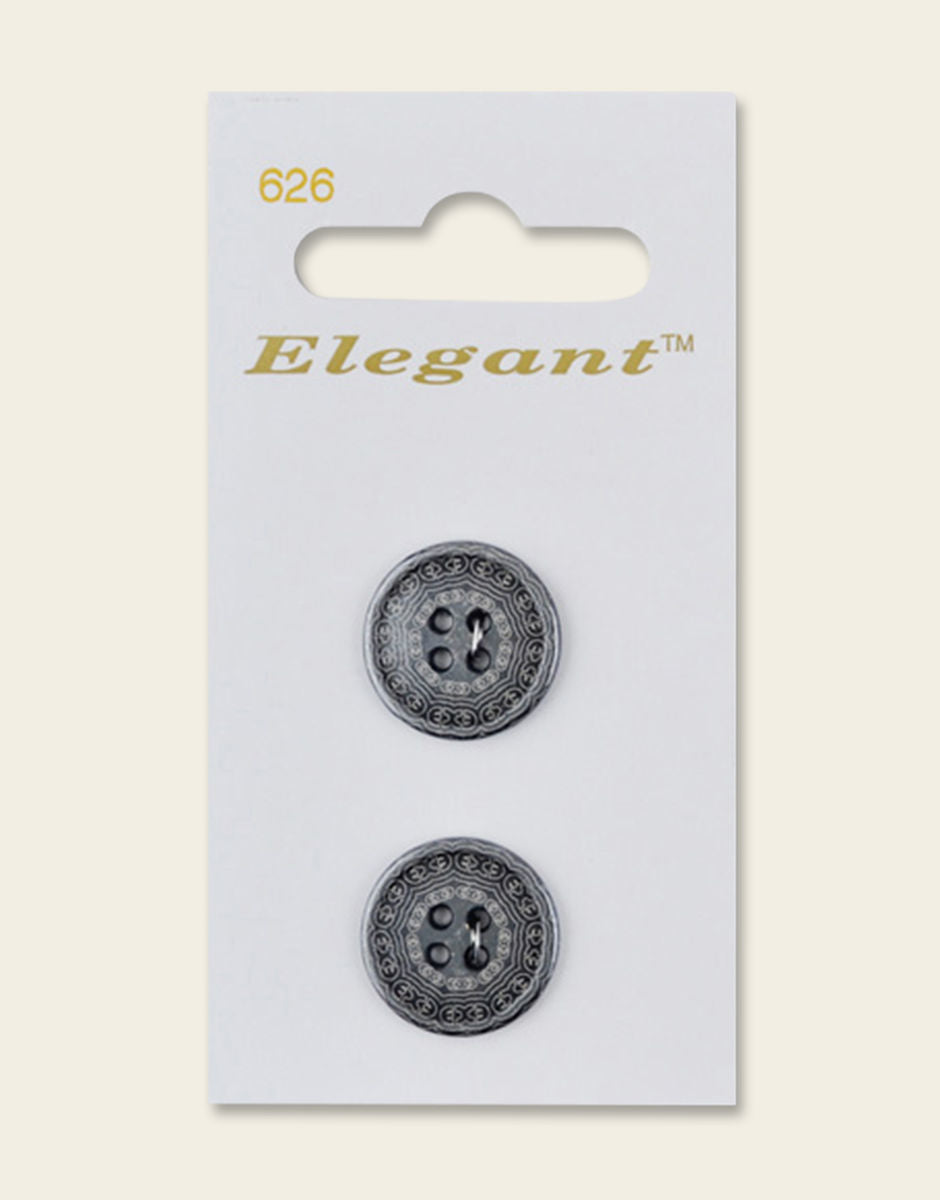 Sirdar elegant buttons - 626 - Gun Metal 4-Hole