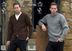King Cole Pattern #4034 Men's Chunky Sweater & Cardigan