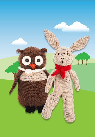 Stylecraft 9666 knitted Hare and Owl
