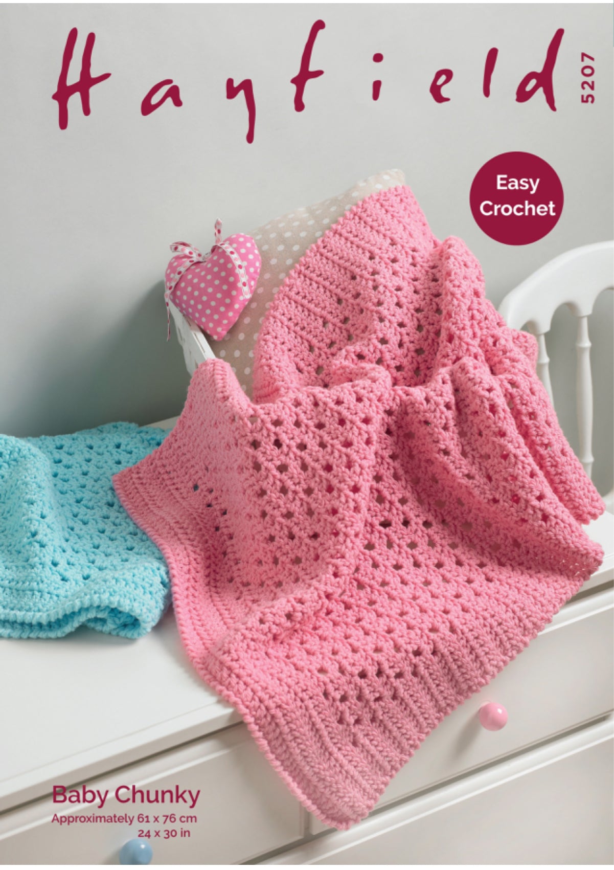 Hayfield Pattern 5207 Crochet Blanket in  Baby Chunky