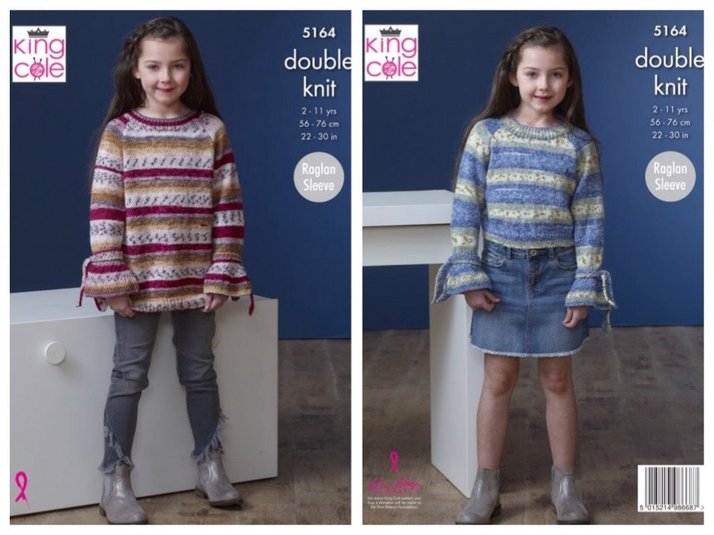 King Cole Pattern 5164 Sweater & Dress in Splash DK
