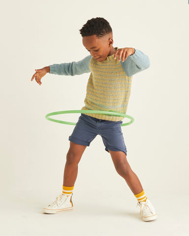 Sirdar 2539 Boy's Fair Isle Sweater in Snuggly Replay