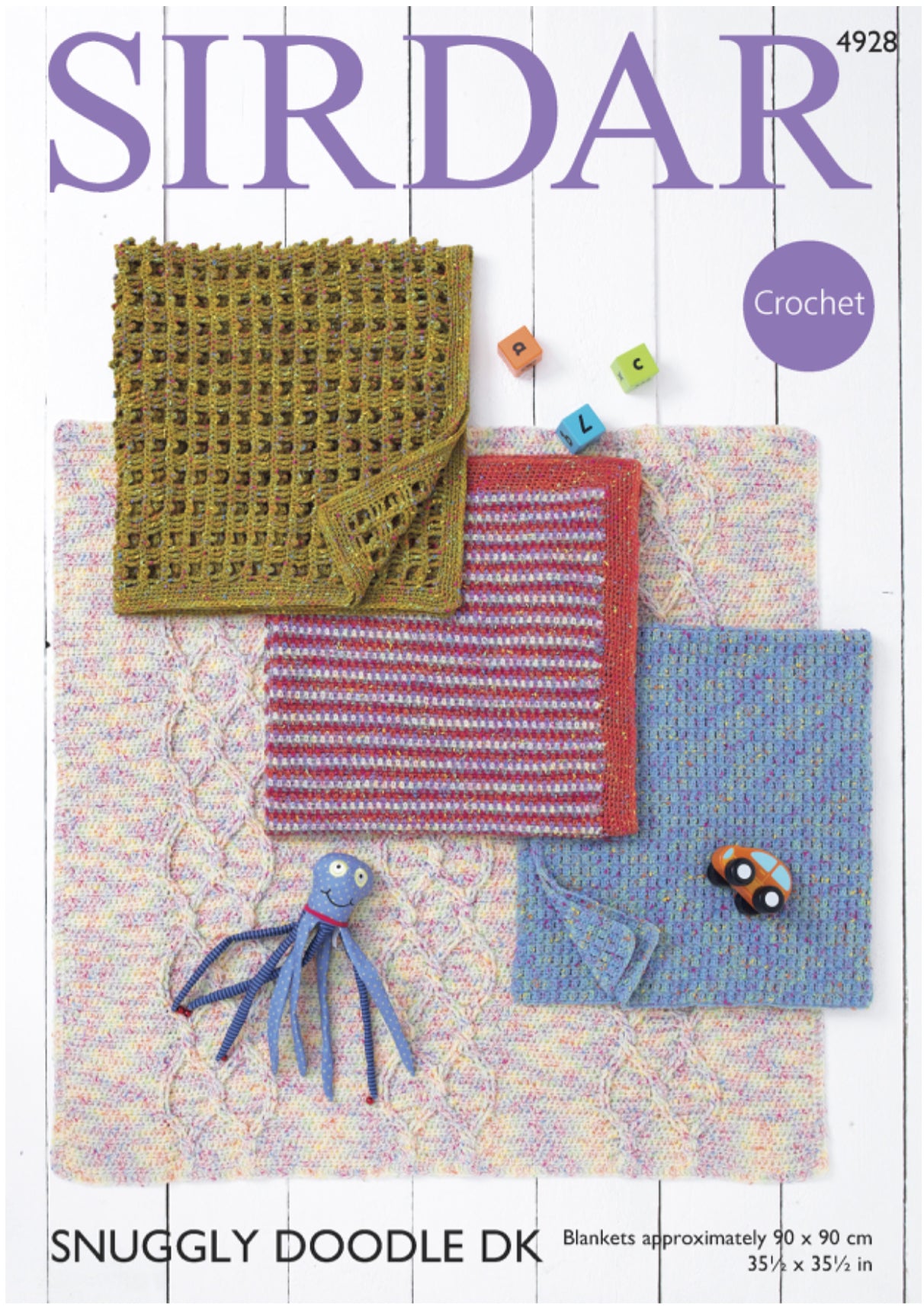 Sirdar 4928 Crochet Blankets in Snuggly Doodle DK