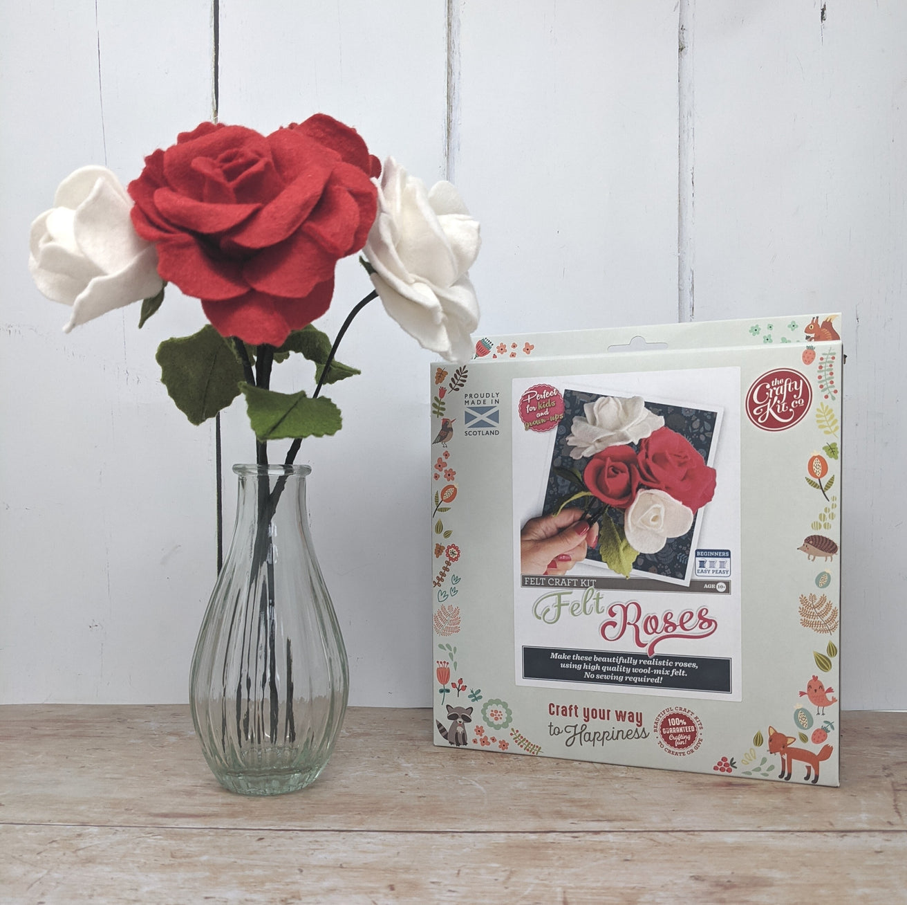 The Crafty Kit Company - Felt Roses Craft Kit