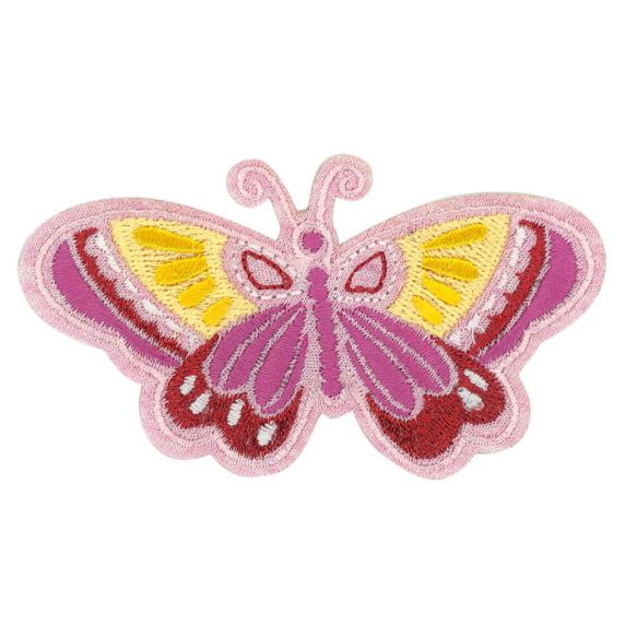 HKM iron-on patch - Pink Butterfly