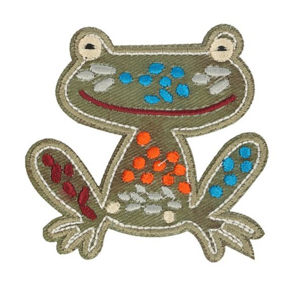 HKM iron-on patch - Frog with Dots